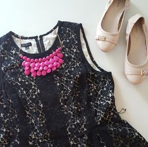 { Talbots } black lace midi dress sz 12